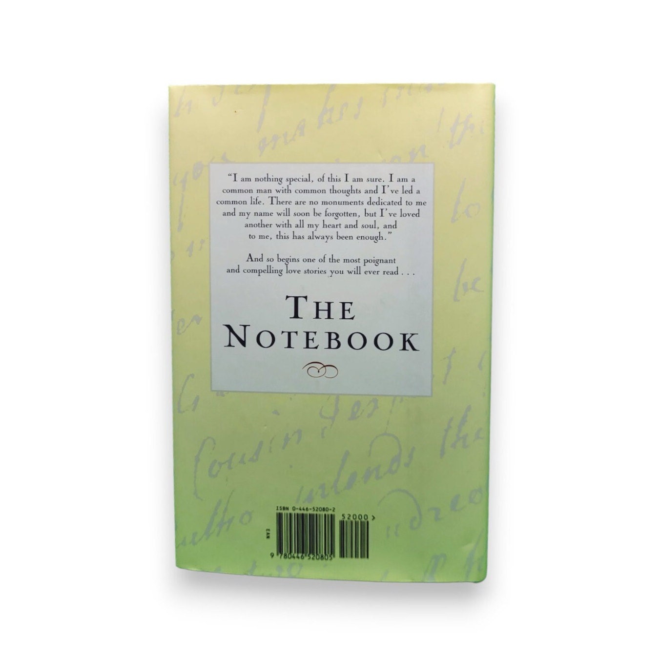 The Notebook by Nicholas Sparks 1996 *Like New*