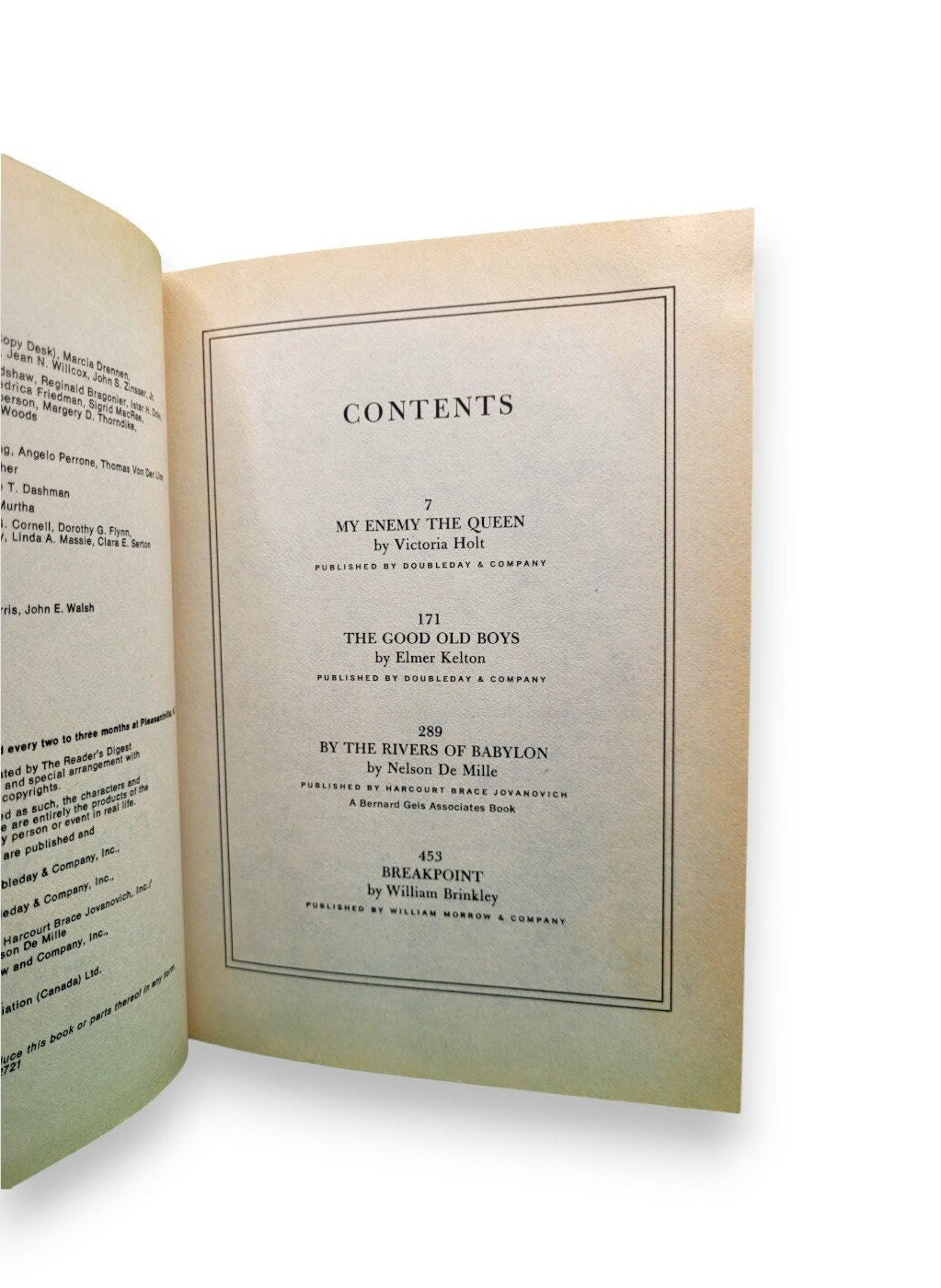 Reader's Digest Condensed Books: Volume 4 1978